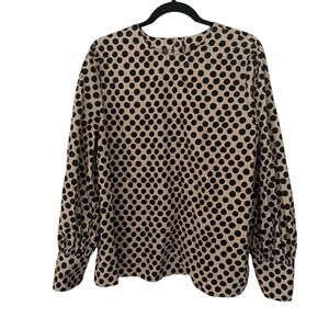 Who What Wear Polka Dot Long Sleeve Women's Top Blouse Size XXL